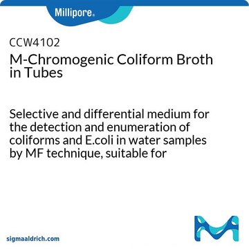 M-Chromogenic Coliform Broth in Tubes Selective and differential medium for the detection and enumeration of coliforms and E.coli in water samples by MF technique, suitable for microbiology