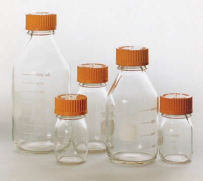 Pyrex&#174; round media storage bottles and reusable screw caps capacity 750&#160;mL, case of 10&#160;ea