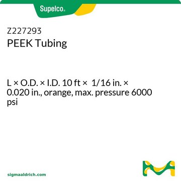 Tuyau en PEEK L × O.D. × I.D. 10&#160;ft × 1/16&#160;in. × 0.020&#160;in., orange, max. pressure 6000 psi