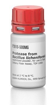 Protéase from Bacillus licheniformis lyophilized powder, for use in Total Dietary Fiber Assay, TDF-100A