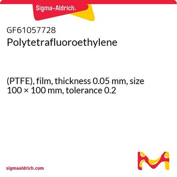 Polytetrafluoroethylene (PTFE), film, thickness 0.05&#160;mm, size 100 × 100&#160;mm, tolerance 0.2