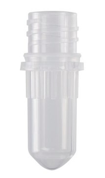 スクリューキャップチューブ、キャップなし、円錐形底 size 0.5&#160;mL, clear, pkg of 8x500caps/cs