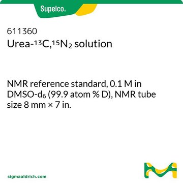 Urea-13C,15N2 solution NMR reference standard, 0.1&#160;M in DMSO-d6 (99.9 atom % D), NMR tube size 8&#160;mm × 7&#160;in.