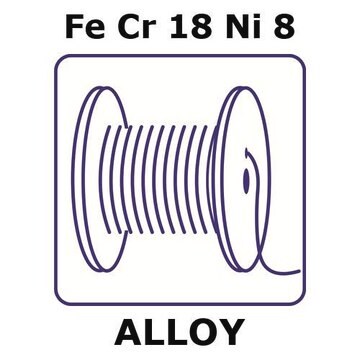 Stainless Steel - AISI 302 alloy, FeCr18Ni8 25m wire, 0.1mm diameter, annealed