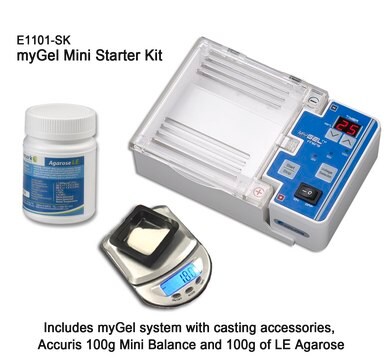 Benchmark myGel&#8482; Mini Electrophoresis System Starter Kit AC/DC input 230 V, UK plug