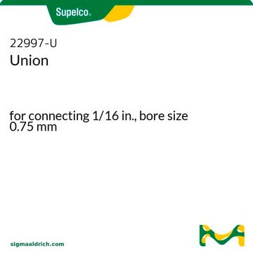 Union for connecting 1/16 in., bore size 0.75&#160;mm