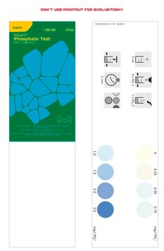 Phosphate Test in freshwater and seawater colorimetric, 0.25-3.0&#160;mg/L (PO43-), for use with MQUANT&#174;