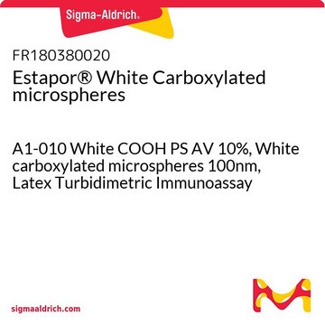 Estapor&#174; White Carboxylated microspheres A1-010 White COOH PS AV 10%, White carboxylated microspheres 100nm, Latex Turbidimetric Immunoassay