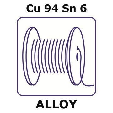 リン青銅合金、Cu94Sn6 100m wire, 0.025mm diameter, hard