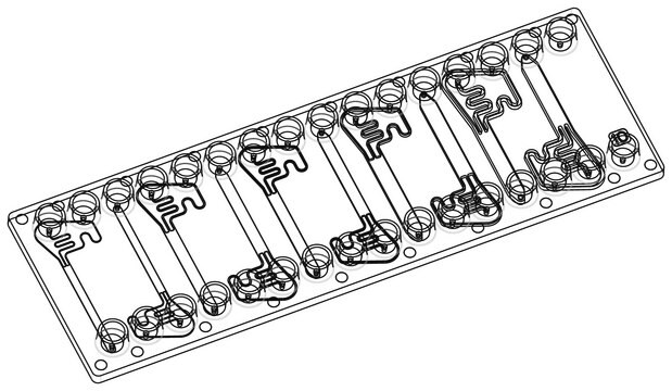 Micro Vortex Mixer Chip Fluidic 642, PMMA