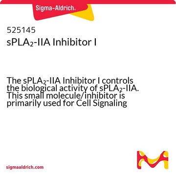 sPLA2-IIA Inhibitor I The sPLA&#8322;-IIA Inhibitor I controls the biological activity of sPLA&#8322;-IIA. This small molecule/inhibitor is primarily used for Cell Signaling applications.