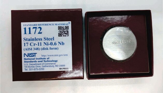 Edelstahl NIST&#174; SRM&#174; 1172, Cr 17 - Ni 11 - Nb 0.6 (AISI 348)