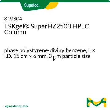 TSKgel&#174; SuperHZ2500 HPLC Column phase polystyrene-divinylbenzene, L × I.D. 15&#160;cm × 6&#160;mm, 3&#160;&#956;m particle size