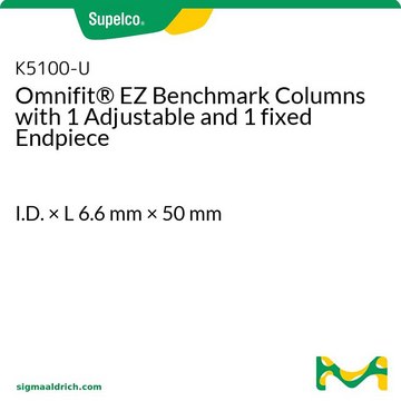 带1个可调节端和1个固定端头的Omnifit&#174; EZ Benchmark色谱柱 I.D. × L 6.6&#160;mm × 50&#160;mm