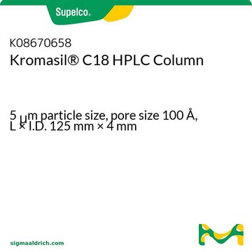 Kromasil&#174; C18 HPLC Column 5&#160;&#956;m particle size, pore size 100&#160;Å, L × I.D. 125&#160;mm × 4&#160;mm