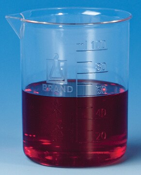 BRAND&#174; PMP beaker with spout, low form volume 100&#160;mL