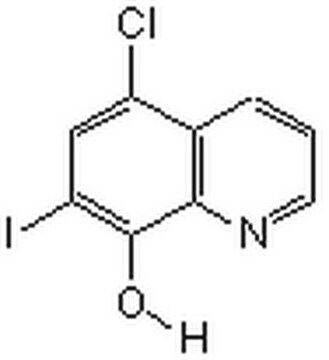 Clioquinol A metal ion chelator that crosses the blood brain barrier and acts as a neurotoxic antibiotic.