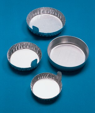 Einweg-Aluminiumschalen crimped sides with finger-grip handle, dish diam. 43&#160;mm, capacity 20&#160;mL