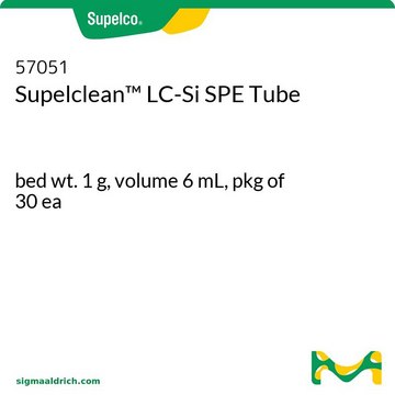 Supelclean&#8482; LC-Si 固相萃取管 bed wt. 1&#160;g, volume 6&#160;mL, pkg of 30&#160;ea