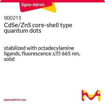 CdSe/ZnS core-shell type quantum dots stabilized with octadecylamine ligands, fluorescence &#955;em&#160;665&#160;nm, solid