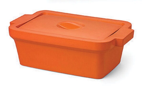 Corning&#174; Ice Pan, rectangular with lid midi, capacity 4L, orange