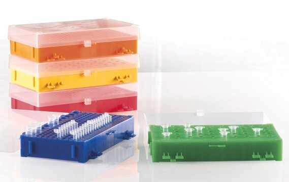 Odwracalny stojak na probówki PCR to hold, 168 x 0.2 mL/ 40 x 0.5 mL/12 x 1.5-2.0 mL tubes, assorted colors polypropylene