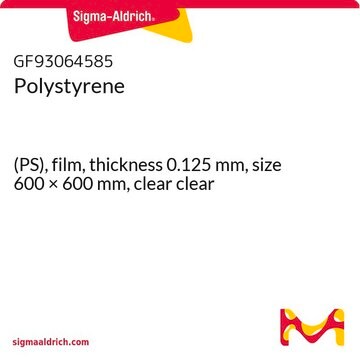 Polystyrene (PS), film, thickness 0.125&#160;mm, size 600 × 600&#160;mm, clear clear