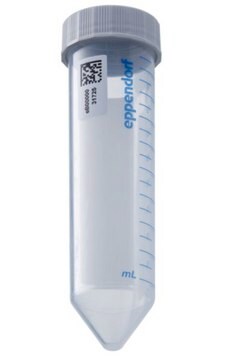 Eppendorf&#174; Conical Tubes with SafeCode system (data matrix code and plain text labels) non-sterile, screw cap, capacity 50&#160;mL, PCR clean, pack of 20 × 25&#160;ea