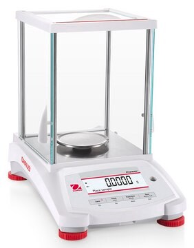 Ohaus&#174; Pioneer&#174; Analytical Balance Model PX124M, weighing capacity 120&#160;g, resolution: 0.1&#160;mg, AC/DC input 230 V, universal plug set