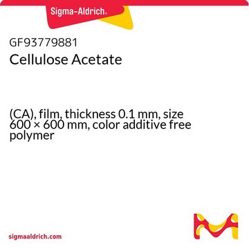 Cellulose Acetate (CA), film, thickness 0.1&#160;mm, size 600 × 600&#160;mm, color additive free polymer