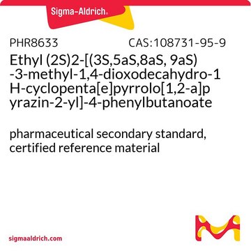 Ethyl (2S)2-[(3S,5aS,8aS, 9aS)-3-methyl-1,4-dioxodecahydro-1H-cyclopenta[e]pyrrolo[1,2-a]pyrazin-2-yl]-4-phenylbutanoate certified reference material, pharmaceutical secondary standard