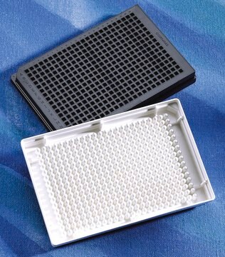 Micropiastra a 384 pozzetti Corning&#174;, a basso volume black polystyrene, round bottom, non-sterile, non-treated, lid: no, pack of 10