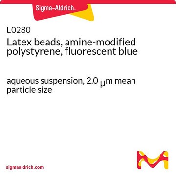 乳胶珠，胺修饰聚苯乙烯，荧光蓝 aqueous suspension, 2.0&#160;&#956;m mean particle size