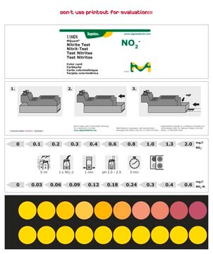 Test na azotyny colorimetric, 0.1-2.0&#160;mg/L (NO2-), 0.03-0.6&#160;mg/L (NO2-N), for use with MCOLORTEST&#174;