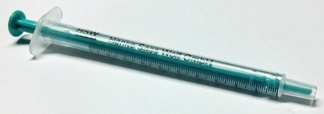 PP/PEシリンジ(ニードルなし) luer slip tip, centered, capacity 1&#160;mL, graduated, 0.01&#160;mL, non-sterile