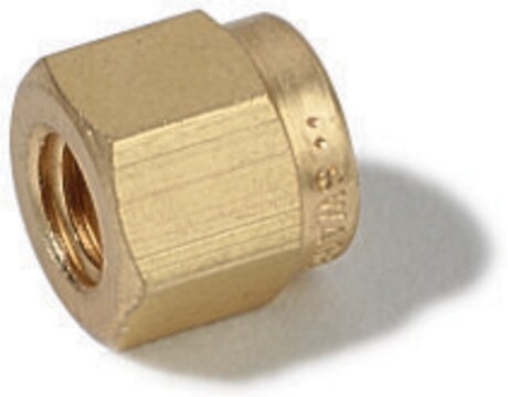 Nut Swagelok&#174; 202-1, brass, 1/8 in. Swagelok