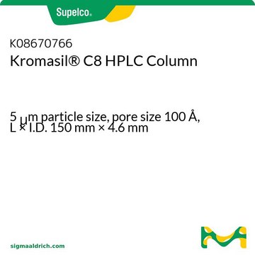 Kromasil&#174; C8 高效液相色谱柱 5&#160;&#956;m particle size, pore size 100&#160;Å, L × I.D. 150&#160;mm × 4.6&#160;mm