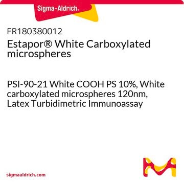 Estapor&#174; White Carboxylated microspheres PSI-90-21 White COOH PS 10%, White carboxylated microspheres 120nm, Latex Turbidimetric Immunoassay