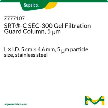 SRT&#174;-C SEC-300 Gel Filtration Guard Column, 5 &#956;m L × I.D. 5&#160;cm × 4.6&#160;mm, 5&#160;&#956;m particle size, stainless steel