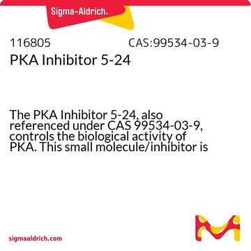 PKA-Inhibitor 5-24 The PKA Inhibitor 5-24, also referenced under CAS 99534-03-9, controls the biological activity of PKA. This small molecule/inhibitor is primarily used for Phosphorylation &amp; Dephosphorylation applications.