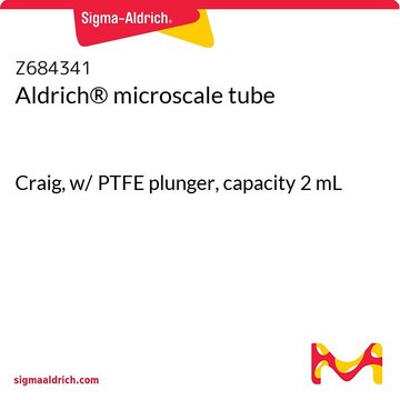 Aldrich&#174;マイクロスケールチューブ Craig, w/ PTFE plunger, capacity 2&#160;mL