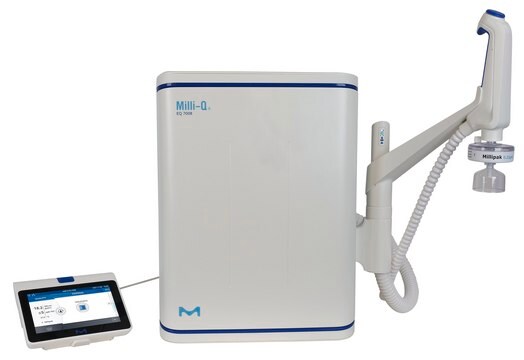 Sistema per la purificazione di acqua ultrapura e pura Milli-Q&#174; EQ 7008 The Milli-Q&#174;water system produces ultrapure (Type 1) and pure (RO, Type 3) water from tap water with a production flow rate up to 8 L/hour