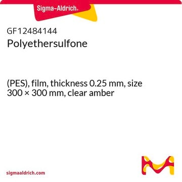 Polyethersulfone (PES), film, thickness 0.25&#160;mm, size 300 × 300&#160;mm, clear amber