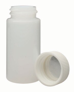 WHEATON&#174; liquid scintillation vial with seperate foil lined PP cap lips on vial transparent high-density polyethylene bottle, capacity (20&#160;mL), screw cap, case of 500&#160;ea Vials shrink-wrapped trays Screw caps in a separate sealed tray