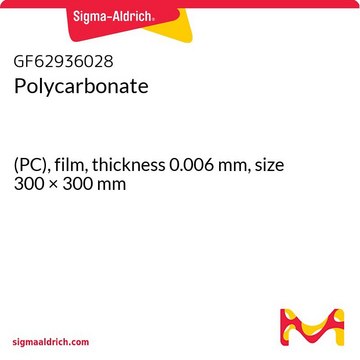 Polycarbonate (PC), film, thickness 0.006&#160;mm, size 300 × 300&#160;mm