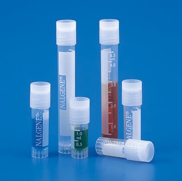 Nalgene&#174; cryogenic vials capacity 1.2&#160;mL, sterile; irradiated, External threads, pkg of (Bulk packed)