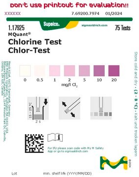 Test dei cloruri colorimetric, 0-20&#160;mg/L (Cl2), MQuant&#174;