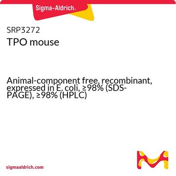 TPO mouse Animal-component free, recombinant, expressed in E. coli, &#8805;98% (SDS-PAGE), &#8805;98% (HPLC)