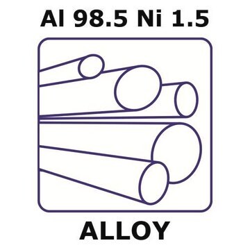 Aluminum-nickel alloy, Al98.5Ni1.5 100mm rod, 14mm diameter