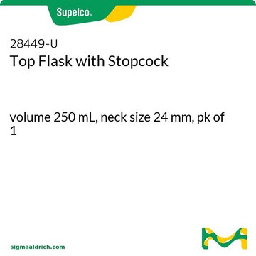 Top Flask with Stopcock volume 250&#160;mL, neck size 24&#160;mm, pk of 1